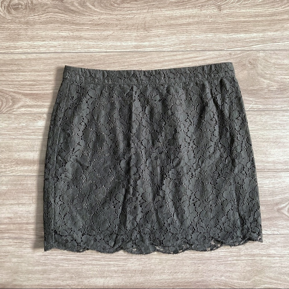 Talula Floral Lace Skirt Black
